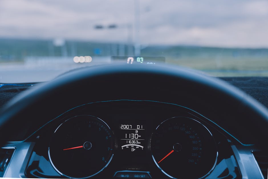 Clear view through a pristine car windshield